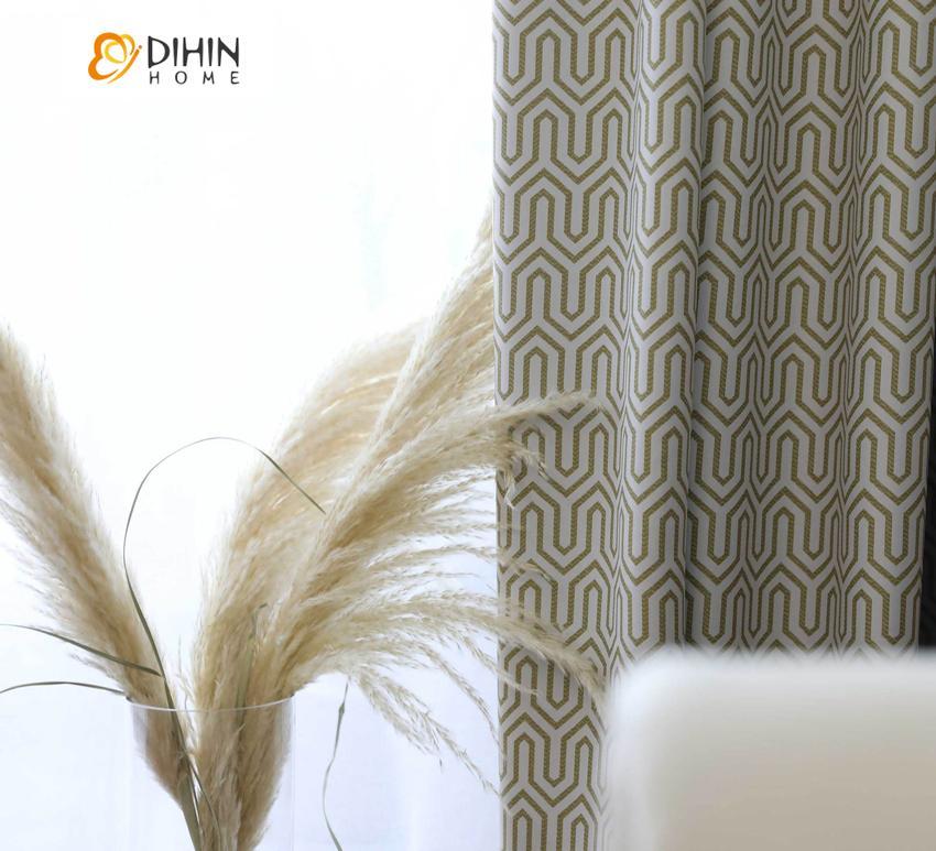 DIHIN HOME  Nordic Geometry Curtain，Blackout Grommet Window Curtain for Living Room ,52x63-inch,1 Panel Roman Shades Curtains Window Blinds custom curtains blackout curtains curtains for living room sheer curtains curtain fabric linen curtains kitchen curtains velvet curtains pinch pleat curtains bay window curtains outdoor curtains pleated curtains floral curtains dining room curtains kitchen valances drapes for bedroom patio curtains nursery curtains grommet curtains