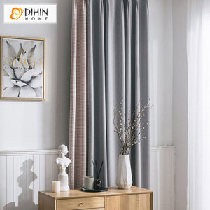 DIHIN HOME Nordic Modern Houndstooth Stitching Curtains,Blackout Grommet Window Curtain for Living Room ,52x63-inch,1 Panel Roman Shades Curtains Window Blinds custom curtains blackout curtains curtains for living room sheer curtains curtain fabric linen curtains kitchen curtains velvet curtains pinch pleat curtains bay window curtains outdoor curtains pleated curtains floral curtains dining room curtains kitchen valances drapes for bedroom patio curtains nursery curtains grommet curtains