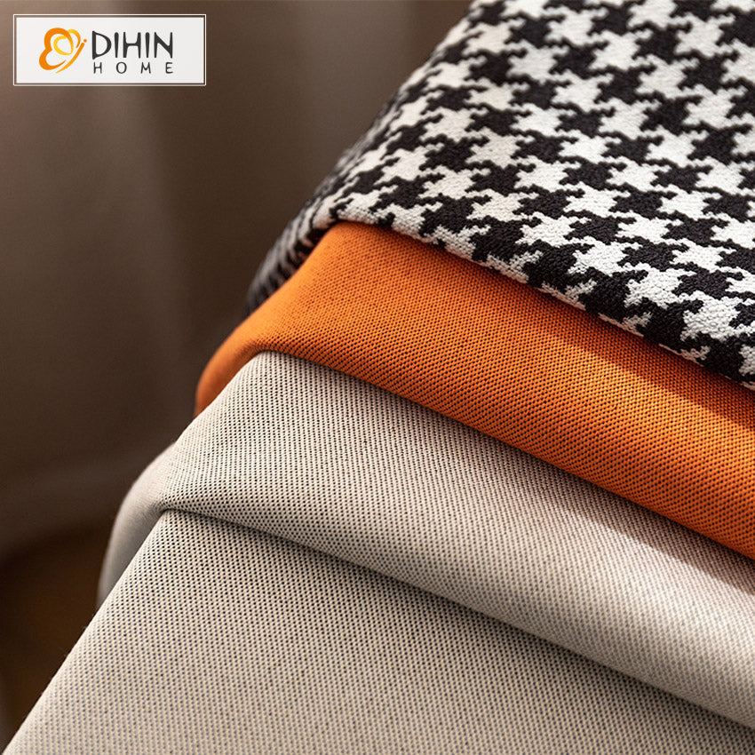 DIHIN HOME Nordic Modern Houndstooth Stitching Jacquard,Blackout Grommet Window Curtain for Living Room ,52x63-inch,1 Panel Roman Shades Curtains Window Blinds custom curtains blackout curtains curtains for living room sheer curtains curtain fabric linen curtains kitchen curtains velvet curtains pinch pleat curtains bay window curtains outdoor curtains pleated curtains floral curtains dining room curtains kitchen valances drapes for bedroom patio curtains nursery curtains grommet curtains