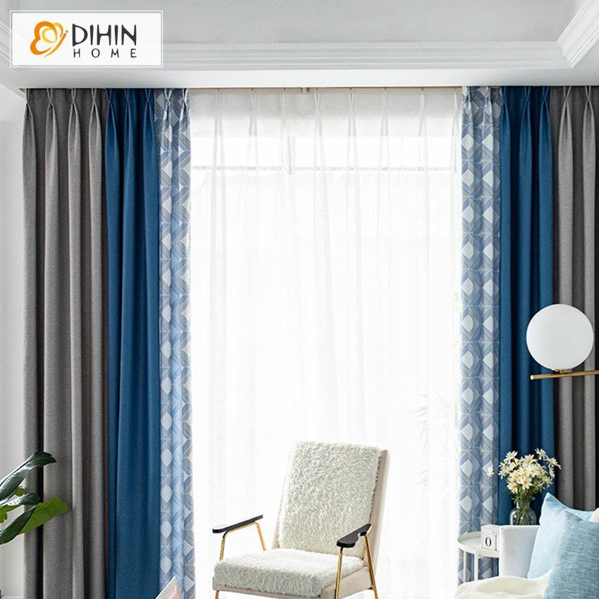 DIHIN HOME Nordic Rhombic Geometry Printed,Blackout Grommet Window Curtain for Living Room ,52x63-inch,1 Panel Roman Shades Curtains Window Blinds custom curtains blackout curtains curtains for living room sheer curtains curtain fabric linen curtains kitchen curtains velvet curtains pinch pleat curtains bay window curtains outdoor curtains pleated curtains floral curtains dining room curtains kitchen valances drapes for bedroom patio curtains nursery curtains grommet curtains