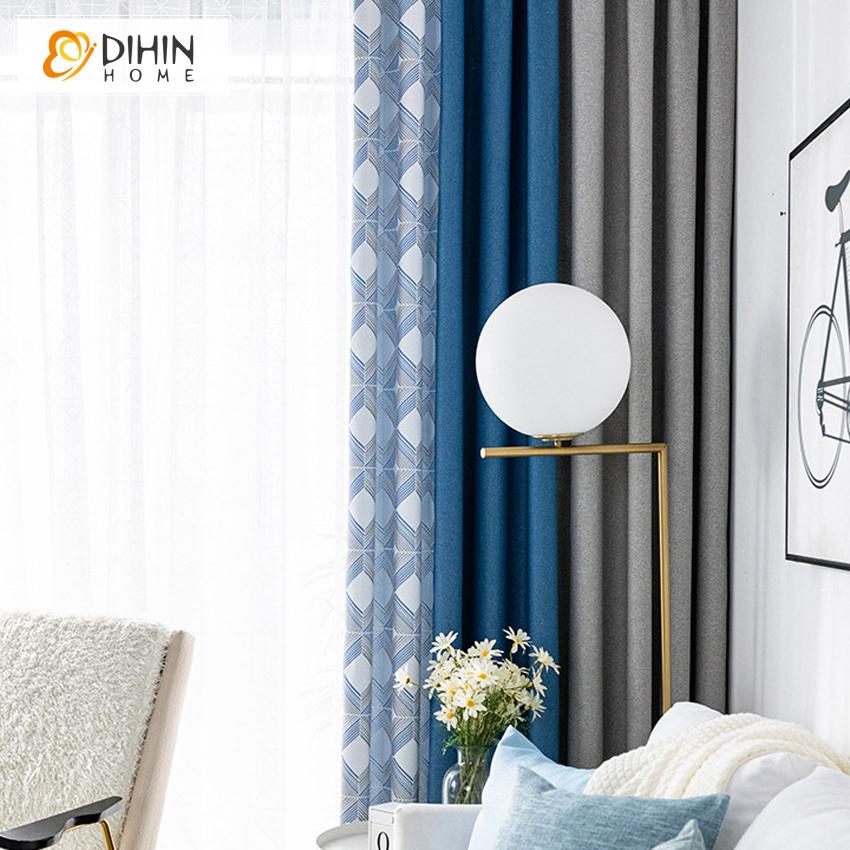 DIHIN HOME Nordic Rhombic Geometry Printed,Blackout Grommet Window Curtain for Living Room ,52x63-inch,1 Panel Roman Shades Curtains Window Blinds custom curtains blackout curtains curtains for living room sheer curtains curtain fabric linen curtains kitchen curtains velvet curtains pinch pleat curtains bay window curtains outdoor curtains pleated curtains floral curtains dining room curtains kitchen valances drapes for bedroom patio curtains nursery curtains grommet curtains