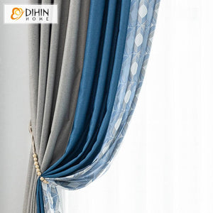 DIHIN HOME Nordic Rhombic Geometry Printed,Blackout Grommet Window Curtain for Living Room ,52x63-inch,1 Panel Roman Shades Curtains Window Blinds custom curtains blackout curtains curtains for living room sheer curtains curtain fabric linen curtains kitchen curtains velvet curtains pinch pleat curtains bay window curtains outdoor curtains pleated curtains floral curtains dining room curtains kitchen valances drapes for bedroom patio curtains nursery curtains grommet curtains