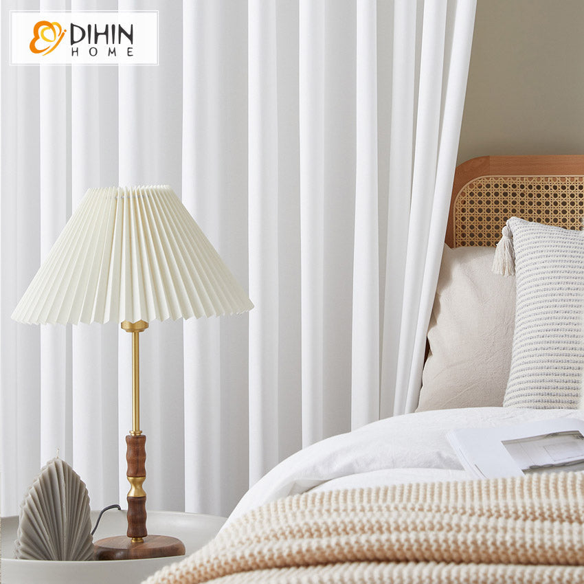 DIHIN HOME Nordic Thickened Pure White,Sheer Curtain, Grommet Window Curtain for Living Room ,52x63-inch,1 Panel Roman Shades Curtains Window Blinds custom curtains blackout curtains curtains for living room sheer curtains curtain fabric linen curtains kitchen curtains velvet curtains pinch pleat curtains bay window curtains outdoor curtains pleated curtains floral curtains dining room curtains kitchen valances drapes for bedroom patio curtains nursery curtains grommet curtains