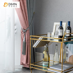 DIHIN HOME Northern European Houndstooth Printed,Blackout Grommet Window Curtain for Living Room ,52x63-inch,1 Panel Roman Shades Curtains Window Blinds custom curtains blackout curtains curtains for living room sheer curtains curtain fabric linen curtains kitchen curtains velvet curtains pinch pleat curtains bay window curtains outdoor curtains pleated curtains floral curtains dining room curtains kitchen valances drapes for bedroom patio curtains nursery curtains grommet curtains