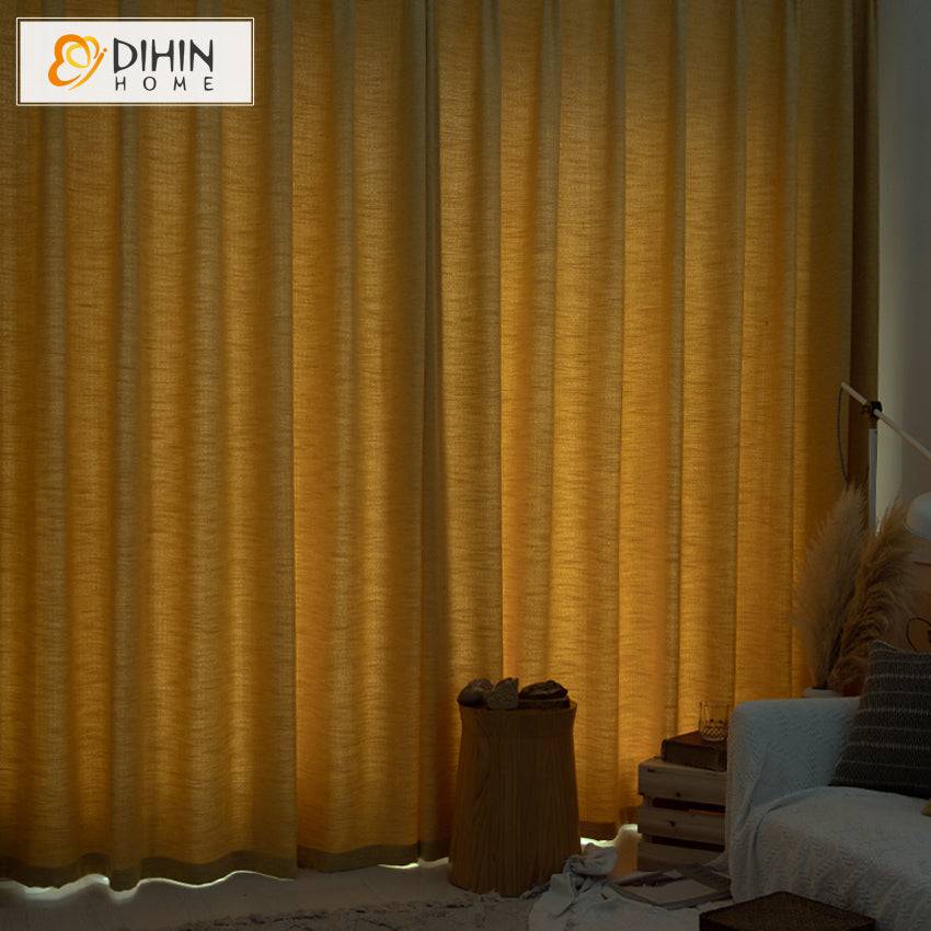 DIHIN HOME Northern European Thickened Goose Yellow Curtains,Blackout Grommet Window Curtain for Living Room ,52x63-inch,1 Panel Roman Shades Curtains Window Blinds custom curtains blackout curtains curtains for living room sheer curtains curtain fabric linen curtains kitchen curtains velvet curtains pinch pleat curtains bay window curtains outdoor curtains pleated curtains floral curtains dining room curtains kitchen valances drapes for bedroom patio curtains nursery curtains grommet curtains