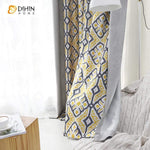 DIHIN HOME Nortic Geometric Printed Spliced Curtains，Blackout Grommet Window Curtain for Living Room ,52x63-inch,1 Panel Roman Shades Curtains Window Blinds custom curtains blackout curtains curtains for living room sheer curtains curtain fabric linen curtains kitchen curtains velvet curtains pinch pleat curtains bay window curtains outdoor curtains pleated curtains floral curtains dining room curtains kitchen valances drapes for bedroom patio curtains nursery curtains grommet curtains