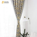 DIHIN HOME Nortic Geometric Printed Spliced Curtains，Blackout Grommet Window Curtain for Living Room ,52x63-inch,1 Panel Roman Shades Curtains Window Blinds custom curtains blackout curtains curtains for living room sheer curtains curtain fabric linen curtains kitchen curtains velvet curtains pinch pleat curtains bay window curtains outdoor curtains pleated curtains floral curtains dining room curtains kitchen valances drapes for bedroom patio curtains nursery curtains grommet curtains