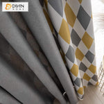 DIHIN HOME Nortic Geometric Spliced Curtains，Blackout Grommet Window Curtain for Living Room ,52x63-inch,1 Panel Roman Shades Curtains Window Blinds custom curtains blackout curtains curtains for living room sheer curtains curtain fabric linen curtains kitchen curtains velvet curtains pinch pleat curtains bay window curtains outdoor curtains pleated curtains floral curtains dining room curtains kitchen valances drapes for bedroom patio curtains nursery curtains grommet curtains