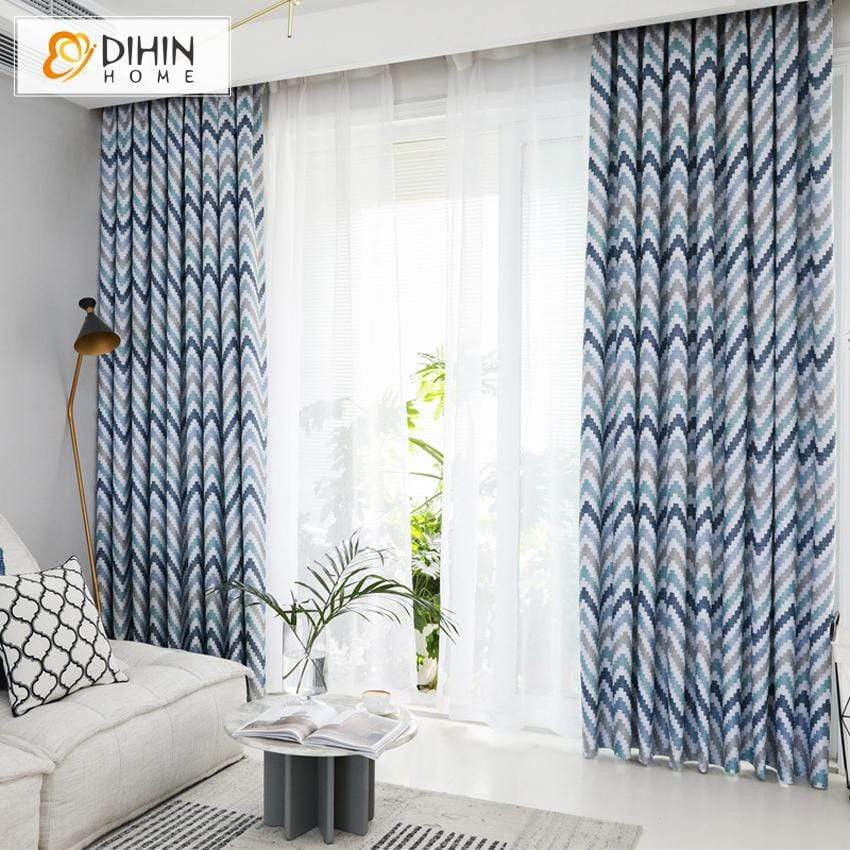 DIHIN HOME Nortic Striped Printed Curtains,Blackout Grommet Window Curtain for Living Room ,52x63-inch,1 Panel Roman Shades Curtains Window Blinds custom curtains blackout curtains curtains for living room sheer curtains curtain fabric linen curtains kitchen curtains velvet curtains pinch pleat curtains bay window curtains outdoor curtains pleated curtains floral curtains dining room curtains kitchen valances drapes for bedroom patio curtains nursery curtains grommet curtains
