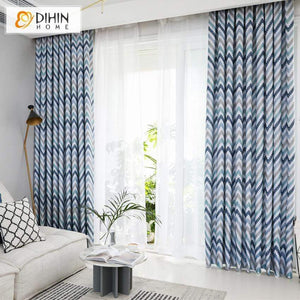 DIHIN HOME Nortic Striped Printed Curtains,Blackout Grommet Window Curtain for Living Room ,52x63-inch,1 Panel Roman Shades Curtains Window Blinds custom curtains blackout curtains curtains for living room sheer curtains curtain fabric linen curtains kitchen curtains velvet curtains pinch pleat curtains bay window curtains outdoor curtains pleated curtains floral curtains dining room curtains kitchen valances drapes for bedroom patio curtains nursery curtains grommet curtains