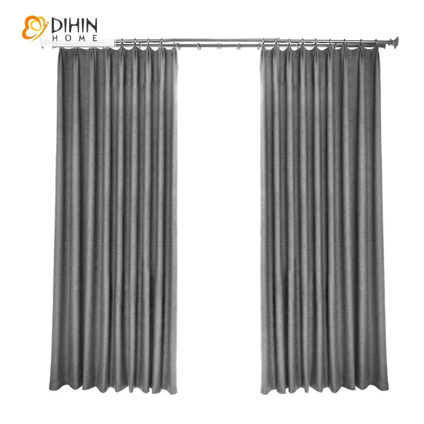 DIHIN HOME Nortic Style Grey Color Cotton Linen Fabric,Blackout Grommet Window Curtain for Living Room ,52x63-inch,1 Panel Roman Shades Curtains Window Blinds custom curtains blackout curtains curtains for living room sheer curtains curtain fabric linen curtains kitchen curtains velvet curtains pinch pleat curtains bay window curtains outdoor curtains pleated curtains floral curtains dining room curtains kitchen valances drapes for bedroom patio curtains nursery curtains grommet curtains