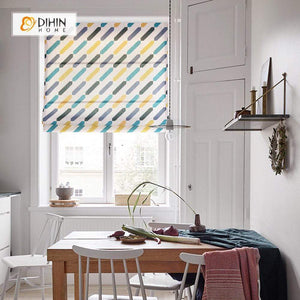 DIHIN HOME Oblique Lines Printed Roman Shades ,Easy Install Washable Curtains ,Customized Window Curtain Drape, 24"W X 64"H Roman Shades Curtains Window Blinds custom curtains blackout curtains curtains for living room sheer curtains curtain fabric linen curtains kitchen curtains velvet curtains pinch pleat curtains bay window curtains outdoor curtains pleated curtains floral curtains dining room curtains kitchen valances drapes for bedroom patio curtains nursery curtains grommet curtains