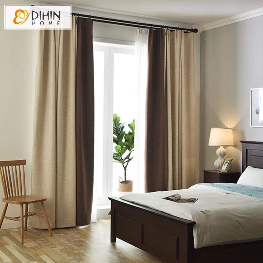DIHIN HOME Ordinary Beige and Brown Printed,Blackout Grommet Window Curtain for Living Room ,52x63-inch,1 Panel Roman Shades Curtains Window Blinds custom curtains blackout curtains curtains for living room sheer curtains curtain fabric linen curtains kitchen curtains velvet curtains pinch pleat curtains bay window curtains outdoor curtains pleated curtains floral curtains dining room curtains kitchen valances drapes for bedroom patio curtains nursery curtains grommet curtains
