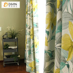 DIHIN HOME Pastoral American Thickening Yellow Flowers Printed,Blackout Curtains Grommet Window Curtain for Living Room ,52x63-inch,1 Panel Roman Shades Curtains Window Blinds custom curtains blackout curtains curtains for living room sheer curtains curtain fabric linen curtains kitchen curtains velvet curtains pinch pleat curtains bay window curtains outdoor curtains pleated curtains floral curtains dining room curtains kitchen valances drapes for bedroom patio curtains nursery curtains grommet curtains