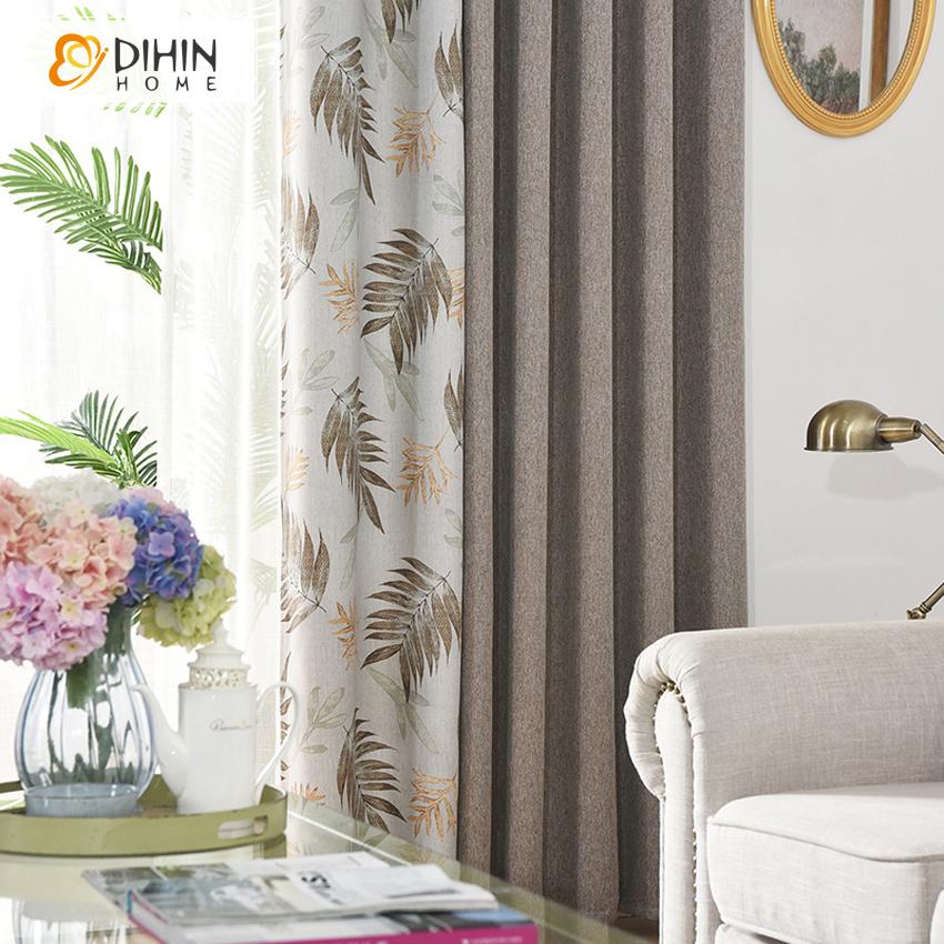 DIHIN HOME Pastoral Autumn Leaves Printed,Blackout Grommet Window Curtain for Living Room ,52x63-inch,1 Panel Roman Shades Curtains Window Blinds custom curtains blackout curtains curtains for living room sheer curtains curtain fabric linen curtains kitchen curtains velvet curtains pinch pleat curtains bay window curtains outdoor curtains pleated curtains floral curtains dining room curtains kitchen valances drapes for bedroom patio curtains nursery curtains grommet curtains