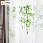 DIHIN HOME Pastoral Bamboo Leaves Embroidered,Grommet Window Sheer Curtain for Living Room ,52x63-inch,1 Panel Roman Shades Curtains Window Blinds custom curtains blackout curtains curtains for living room sheer curtains curtain fabric linen curtains kitchen curtains velvet curtains pinch pleat curtains bay window curtains outdoor curtains pleated curtains floral curtains dining room curtains kitchen valances drapes for bedroom patio curtains nursery curtains grommet curtains