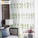 DIHIN HOME Pastoral Bamboo Leaves Embroidered,Grommet Window Sheer Curtain for Living Room ,52x63-inch,1 Panel Roman Shades Curtains Window Blinds custom curtains blackout curtains curtains for living room sheer curtains curtain fabric linen curtains kitchen curtains velvet curtains pinch pleat curtains bay window curtains outdoor curtains pleated curtains floral curtains dining room curtains kitchen valances drapes for bedroom patio curtains nursery curtains grommet curtains