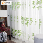 DIHIN HOME Pastoral Bamboo Leaves Embroidered,Grommet Window Sheer Curtain for Living Room ,52x63-inch,1 Panel Roman Shades Curtains Window Blinds custom curtains blackout curtains curtains for living room sheer curtains curtain fabric linen curtains kitchen curtains velvet curtains pinch pleat curtains bay window curtains outdoor curtains pleated curtains floral curtains dining room curtains kitchen valances drapes for bedroom patio curtains nursery curtains grommet curtains