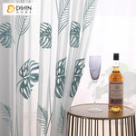 DIHIN HOME Pastoral Banana Leaves Embroidered,Sheer Curtain,Grommet Window Curtain for Living Room ,52x63-inch,1 Panel Roman Shades Curtains Window Blinds custom curtains blackout curtains curtains for living room sheer curtains curtain fabric linen curtains kitchen curtains velvet curtains pinch pleat curtains bay window curtains outdoor curtains pleated curtains floral curtains dining room curtains kitchen valances drapes for bedroom patio curtains nursery curtains grommet curtains