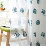 DIHIN HOME Pastoral Banana Leaves Embroidered,Sheer Curtain, Grommet Window Curtain for Living Room ,52x63-inch,1 Panel Roman Shades Curtains Window Blinds custom curtains blackout curtains curtains for living room sheer curtains curtain fabric linen curtains kitchen curtains velvet curtains pinch pleat curtains bay window curtains outdoor curtains pleated curtains floral curtains dining room curtains kitchen valances drapes for bedroom patio curtains nursery curtains grommet curtains