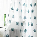 DIHIN HOME Pastoral Banana Leaves Embroidered,Sheer Curtain, Grommet Window Curtain for Living Room ,52x63-inch,1 Panel Roman Shades Curtains Window Blinds custom curtains blackout curtains curtains for living room sheer curtains curtain fabric linen curtains kitchen curtains velvet curtains pinch pleat curtains bay window curtains outdoor curtains pleated curtains floral curtains dining room curtains kitchen valances drapes for bedroom patio curtains nursery curtains grommet curtains