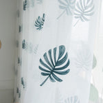 DIHIN HOME Pastoral Banana Leaves Embroidered,Sheer Curtain, Grommet Window Curtain for Living Room ,52x63-inch,1 Panel Roman Shades Curtains Window Blinds custom curtains blackout curtains curtains for living room sheer curtains curtain fabric linen curtains kitchen curtains velvet curtains pinch pleat curtains bay window curtains outdoor curtains pleated curtains floral curtains dining room curtains kitchen valances drapes for bedroom patio curtains nursery curtains grommet curtains