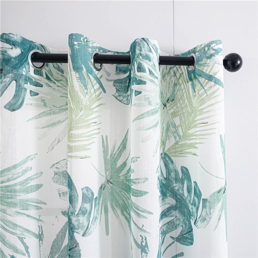DIHIN HOME Pastoral Banana Leaves Printed Sheer Curtains,Grommet Window Curtain for Living Room ,52x63-inch,1 Panel Roman Shades Curtains Window Blinds custom curtains blackout curtains curtains for living room sheer curtains curtain fabric linen curtains kitchen curtains velvet curtains pinch pleat curtains bay window curtains outdoor curtains pleated curtains floral curtains dining room curtains kitchen valances drapes for bedroom patio curtains nursery curtains grommet curtains