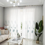 DIHIN HOME Pastoral Banana Tree Cotton Linen Embroidered Day Curtain ,Sheer Curtain, Grommet Window Curtain for Living Room ,52x63-inch,1 Panel Roman Shades Curtains Window Blinds custom curtains blackout curtains curtains for living room sheer curtains curtain fabric linen curtains kitchen curtains velvet curtains pinch pleat curtains bay window curtains outdoor curtains pleated curtains floral curtains dining room curtains kitchen valances drapes for bedroom patio curtains nursery curtains grommet curtain