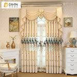 DIHIN HOME Pastoral Beige Peacock Embroidered Curtain Luxury Valance ,Blackout Curtains Grommet Window Curtain for Living Room ,52x84-inch,1 Panel Roman Shades Curtains Window Blinds custom curtains blackout curtains curtains for living room sheer curtains curtain fabric linen curtains kitchen curtains velvet curtains pinch pleat curtains bay window curtains outdoor curtains pleated curtains floral curtains dining room curtains kitchen valances drapes for bedroom patio curtains nursery curtains grommet curt