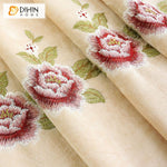 DIHIN HOME Pastoral Beige Peacock Embroidered Curtain Luxury Valance ,Blackout Curtains Grommet Window Curtain for Living Room ,52x84-inch,1 Panel Roman Shades Curtains Window Blinds custom curtains blackout curtains curtains for living room sheer curtains curtain fabric linen curtains kitchen curtains velvet curtains pinch pleat curtains bay window curtains outdoor curtains pleated curtains floral curtains dining room curtains kitchen valances drapes for bedroom patio curtains nursery curtains grommet curt