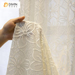 DIHIN HOME Pastoral Big Flowers Embroidered Sheer Curtain, Grommet Window Curtain for Living Room ,52x63-inch,1 Panel Roman Shades Curtains Window Blinds custom curtains blackout curtains curtains for living room sheer curtains curtain fabric linen curtains kitchen curtains velvet curtains pinch pleat curtains bay window curtains outdoor curtains pleated curtains floral curtains dining room curtains kitchen valances drapes for bedroom patio curtains nursery curtains grommet curtains