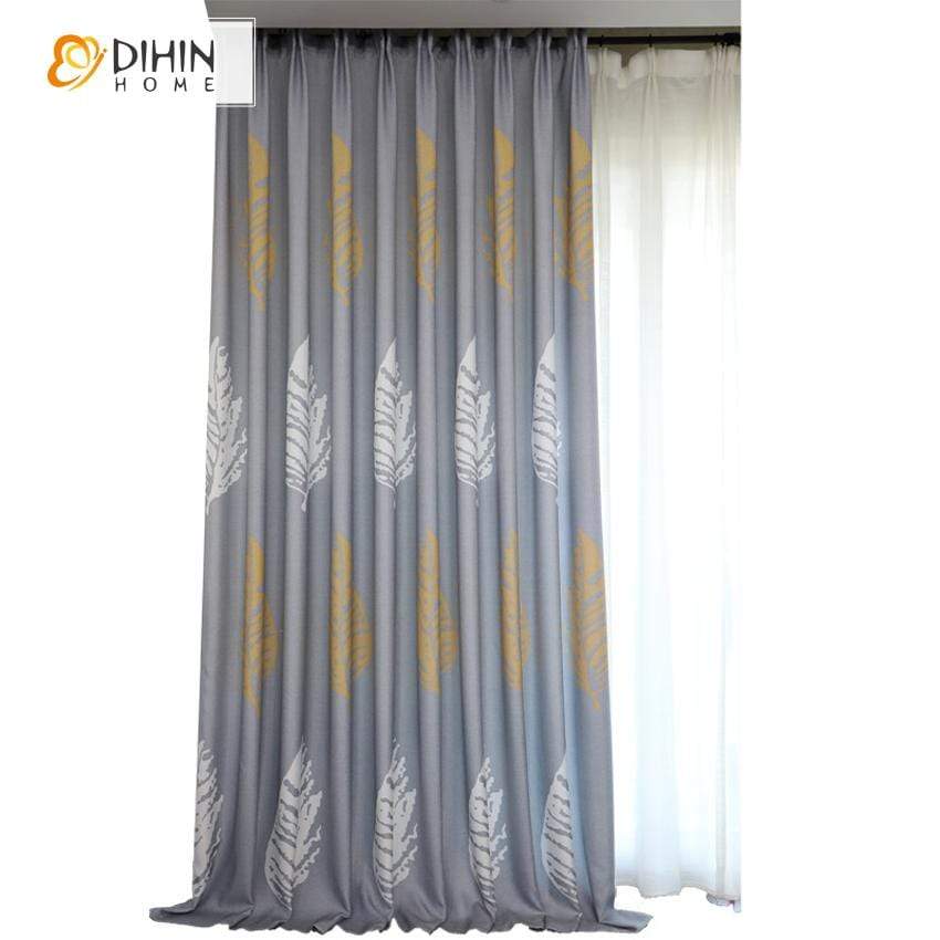 DIHIN HOME Pastoral Big Leaves Printed Curtains,Blackout Grommet Window Curtain for Living Room ,52x63-inch,1 Panel Roman Shades Curtains Window Blinds custom curtains blackout curtains curtains for living room sheer curtains curtain fabric linen curtains kitchen curtains velvet curtains pinch pleat curtains bay window curtains outdoor curtains pleated curtains floral curtains dining room curtains kitchen valances drapes for bedroom patio curtains nursery curtains grommet curtains