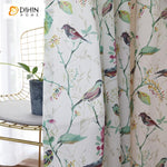DIHIN HOME Pastoral Bird and Flower Printed,Blackout Grommet Window Curtain for Living Room ,52x63-inch,1 Panel Roman Shades Curtains Window Blinds custom curtains blackout curtains curtains for living room sheer curtains curtain fabric linen curtains kitchen curtains velvet curtains pinch pleat curtains bay window curtains outdoor curtains pleated curtains floral curtains dining room curtains kitchen valances drapes for bedroom patio curtains nursery curtains grommet curtains