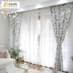 DIHIN HOME Pastoral Bird and Flower Printed,Blackout Grommet Window Curtain for Living Room ,52x63-inch,1 Panel Roman Shades Curtains Window Blinds custom curtains blackout curtains curtains for living room sheer curtains curtain fabric linen curtains kitchen curtains velvet curtains pinch pleat curtains bay window curtains outdoor curtains pleated curtains floral curtains dining room curtains kitchen valances drapes for bedroom patio curtains nursery curtains grommet curtains