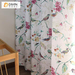 DIHIN HOME Pastoral Bird and Flower Printed,Blackout Grommet Window Curtain for Living Room ,52x63-inch,1 Panel Roman Shades Curtains Window Blinds custom curtains blackout curtains curtains for living room sheer curtains curtain fabric linen curtains kitchen curtains velvet curtains pinch pleat curtains bay window curtains outdoor curtains pleated curtains floral curtains dining room curtains kitchen valances drapes for bedroom patio curtains nursery curtains grommet curtains