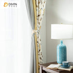 DIHIN HOME Pastoral Bird and Tree Printed Spliced Curtains，Blackout Grommet Window Curtain for Living Room ,52x63-inch,1 Panel Roman Shades Curtains Window Blinds custom curtains blackout curtains curtains for living room sheer curtains curtain fabric linen curtains kitchen curtains velvet curtains pinch pleat curtains bay window curtains outdoor curtains pleated curtains floral curtains dining room curtains kitchen valances drapes for bedroom patio curtains nursery curtains grommet curtains