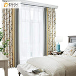 DIHIN HOME Pastoral Bird and Tree Printed Spliced Curtains，Blackout Grommet Window Curtain for Living Room ,52x63-inch,1 Panel Roman Shades Curtains Window Blinds custom curtains blackout curtains curtains for living room sheer curtains curtain fabric linen curtains kitchen curtains velvet curtains pinch pleat curtains bay window curtains outdoor curtains pleated curtains floral curtains dining room curtains kitchen valances drapes for bedroom patio curtains nursery curtains grommet curtains