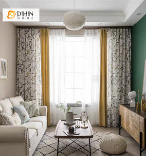 DIHIN HOME Pastoral Bird and Tree Printed Valance,Blackout Curtains Grommet Window Curtain for Living Room ,52x84-inch,1 Panel Roman Shades Curtains Window Blinds custom curtains blackout curtains curtains for living room sheer curtains curtain fabric linen curtains kitchen curtains velvet curtains pinch pleat curtains bay window curtains outdoor curtains pleated curtains floral curtains dining room curtains kitchen valances drapes for bedroom patio curtains nursery curtains grommet curtains