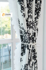 DIHIN HOME Pastoral Black Pattern Printed,Blackout Grommet Window Curtain for Living Room ,52x63-inch,1 Panel Roman Shades Curtains Window Blinds custom curtains blackout curtains curtains for living room sheer curtains curtain fabric linen curtains kitchen curtains velvet curtains pinch pleat curtains bay window curtains outdoor curtains pleated curtains floral curtains dining room curtains kitchen valances drapes for bedroom patio curtains nursery curtains grommet curtains