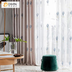 DIHIN HOME Pastoral Blue Cactus Embroidered ,Blackout Grommet Window Curtain for Living Room ,52x63-inch,1 Panel Roman Shades Curtains Window Blinds custom curtains blackout curtains curtains for living room sheer curtains curtain fabric linen curtains kitchen curtains velvet curtains pinch pleat curtains bay window curtains outdoor curtains pleated curtains floral curtains dining room curtains kitchen valances drapes for bedroom patio curtains nursery curtains grommet curtains