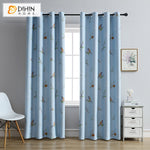 DIHIN HOME Pastoral Blue Color Birds Printed,Blackout Grommet Window Curtain for Living Room,1 Panel Roman Shades Curtains Window Blinds custom curtains blackout curtains curtains for living room sheer curtains curtain fabric linen curtains kitchen curtains velvet curtains pinch pleat curtains bay window curtains outdoor curtains pleated curtains floral curtains dining room curtains kitchen valances drapes for bedroom patio curtains nursery curtains grommet curtains