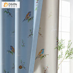DIHIN HOME Pastoral Blue Color Birds Printed,Blackout Grommet Window Curtain for Living Room,1 Panel Roman Shades Curtains Window Blinds custom curtains blackout curtains curtains for living room sheer curtains curtain fabric linen curtains kitchen curtains velvet curtains pinch pleat curtains bay window curtains outdoor curtains pleated curtains floral curtains dining room curtains kitchen valances drapes for bedroom patio curtains nursery curtains grommet curtains