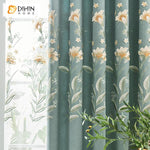DIHIN HOME Pastoral Blue Color Cotton Linen Embroidered Curtain,Blackout Curtains Grommet Window Curtain for Living Room ,52x84-inch,1 Panel Roman Shades Curtains Window Blinds custom curtains blackout curtains curtains for living room sheer curtains curtain fabric linen curtains kitchen curtains velvet curtains pinch pleat curtains bay window curtains outdoor curtains pleated curtains floral curtains dining room curtains kitchen valances drapes for bedroom patio curtains nursery curtains grommet curtains