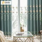 DIHIN HOME Pastoral Blue Color Cotton Linen Embroidered Curtain,Blackout Curtains Grommet Window Curtain for Living Room ,52x84-inch,1 Panel Roman Shades Curtains Window Blinds custom curtains blackout curtains curtains for living room sheer curtains curtain fabric linen curtains kitchen curtains velvet curtains pinch pleat curtains bay window curtains outdoor curtains pleated curtains floral curtains dining room curtains kitchen valances drapes for bedroom patio curtains nursery curtains grommet curtains