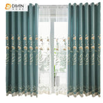 DIHIN HOME Pastoral Blue Color Cotton Linen Embroidered Curtain,Blackout Curtains Grommet Window Curtain for Living Room ,52x84-inch,1 Panel Roman Shades Curtains Window Blinds custom curtains blackout curtains curtains for living room sheer curtains curtain fabric linen curtains kitchen curtains velvet curtains pinch pleat curtains bay window curtains outdoor curtains pleated curtains floral curtains dining room curtains kitchen valances drapes for bedroom patio curtains nursery curtains grommet curtains