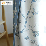 DIHIN HOME Pastoral Blue Color Double Sides White Twig Printed,Blackout Curtains Grommet Window Curtain for Living Room ,52x63-inch,1 Panel Roman Shades Curtains Window Blinds custom curtains blackout curtains curtains for living room sheer curtains curtain fabric linen curtains kitchen curtains velvet curtains pinch pleat curtains bay window curtains outdoor curtains pleated curtains floral curtains dining room curtains kitchen valances drapes for bedroom patio curtains nursery curtains grommet curtains