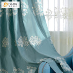 DIHIN HOME Pastoral Blue Color Embroidered Curtains,Grommet Window Curtain for Living Room ,52x63-inch,1 Panel Roman Shades Curtains Window Blinds custom curtains blackout curtains curtains for living room sheer curtains curtain fabric linen curtains kitchen curtains velvet curtains pinch pleat curtains bay window curtains outdoor curtains pleated curtains floral curtains dining room curtains kitchen valances drapes for bedroom patio curtains nursery curtains grommet curtains