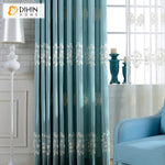 DIHIN HOME Pastoral Blue Color Embroidered Curtains,Grommet Window Curtain for Living Room ,52x63-inch,1 Panel Roman Shades Curtains Window Blinds custom curtains blackout curtains curtains for living room sheer curtains curtain fabric linen curtains kitchen curtains velvet curtains pinch pleat curtains bay window curtains outdoor curtains pleated curtains floral curtains dining room curtains kitchen valances drapes for bedroom patio curtains nursery curtains grommet curtains
