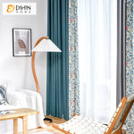 DIHIN HOME Pastoral Blue Color Flowers Printed,Blackout Grommet Window Curtain for Living Room,1 Panel Roman Shades Curtains Window Blinds custom curtains blackout curtains curtains for living room sheer curtains curtain fabric linen curtains kitchen curtains velvet curtains pinch pleat curtains bay window curtains outdoor curtains pleated curtains floral curtains dining room curtains kitchen valances drapes for bedroom patio curtains nursery curtains grommet curtains