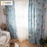 DIHIN HOME Pastoral Blue Color Flowers Printed,Blackout Grommet Window Curtain for Living Room ,52x63-inch,1 Panel Roman Shades Curtains Window Blinds custom curtains blackout curtains curtains for living room sheer curtains curtain fabric linen curtains kitchen curtains velvet curtains pinch pleat curtains bay window curtains outdoor curtains pleated curtains floral curtains dining room curtains kitchen valances drapes for bedroom patio curtains nursery curtains grommet curtains
